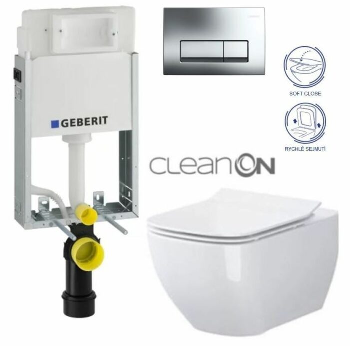 GEBERIT KOMBIFIXBasic vr. chrómového tlačidla DELTA 51 + WC CERSANIT VIRGO CLEANON + SEDADLO 110.100.00.1 51CR ME1